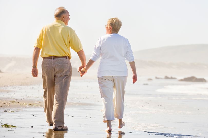 People will live longer. Elderly couple Footage. Elderly couple Date Footage.